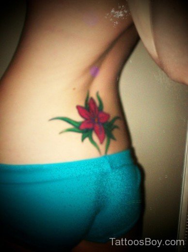 Red Flower Tattoo Design-TB168