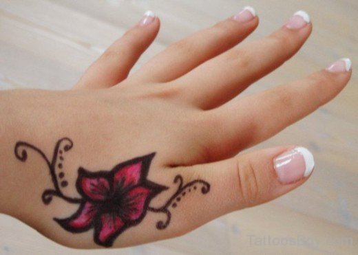 Red Flower Tattoo