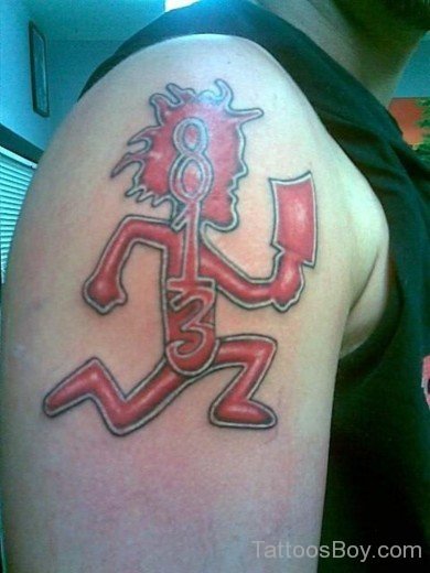 Red ICP Tattoo Design On Shoulder-TB1235