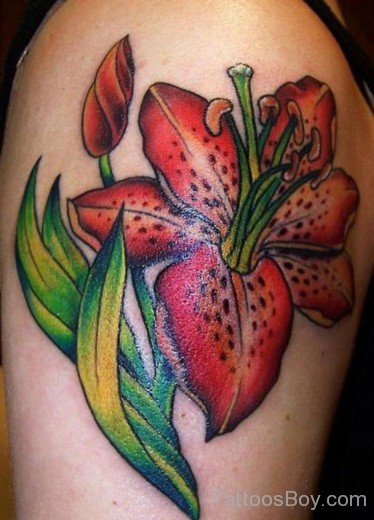 Red  Lily Tattoo