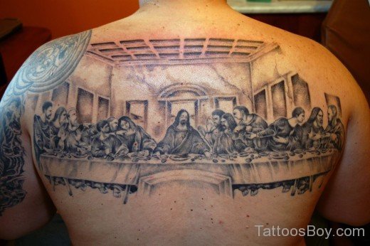 Religious Tattoo On Back-TB162