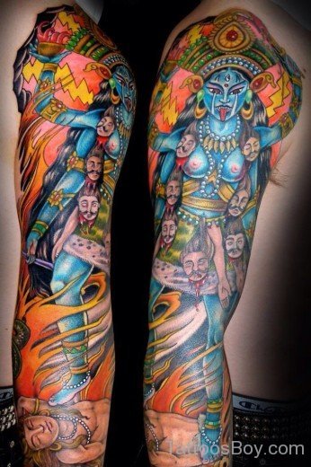 Religious Tattoo On Full Sleeve-TB132