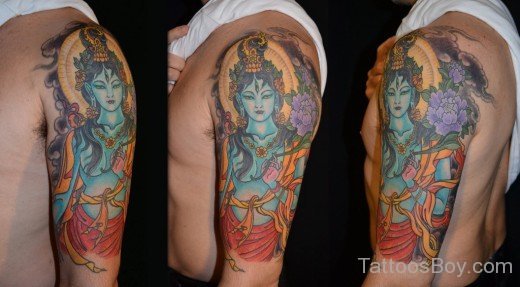 Religious Tattoo On Half Sleeve-TB133