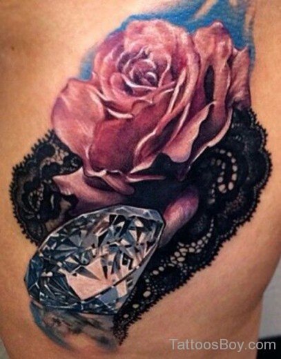 Rose And Diamond Tattoo-TB1129