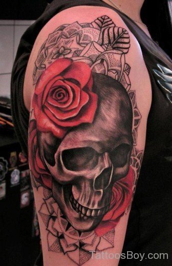 Rose And Skull Tattoo-TB1221