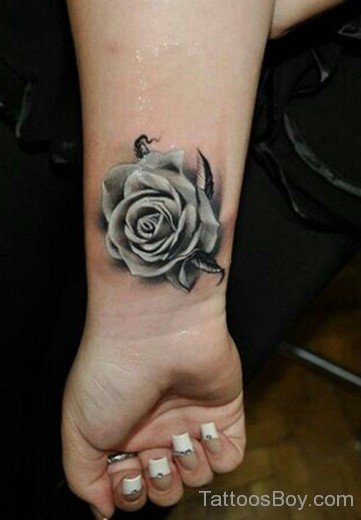 Rose Flower Tattoo On Wrist-TB1073