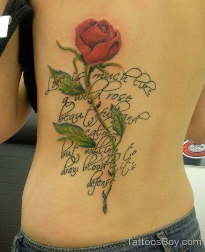 Rose Tattoo On Bck 14-TB1117