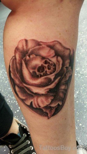 Rose Tattoo On LEg-TB141
