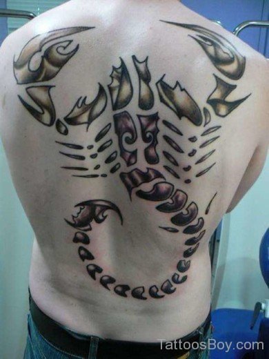 Scorpion Tattoo On Back-TB167