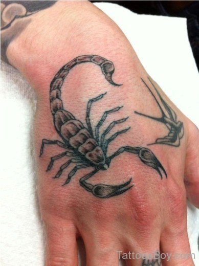 Scorpion Tattoo On Hand-TB1072