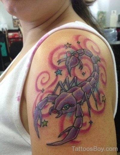 Scorpion Tattoo On Shoulder-TB135