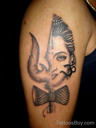 Shiva Tattoo On Shoulder-TB169