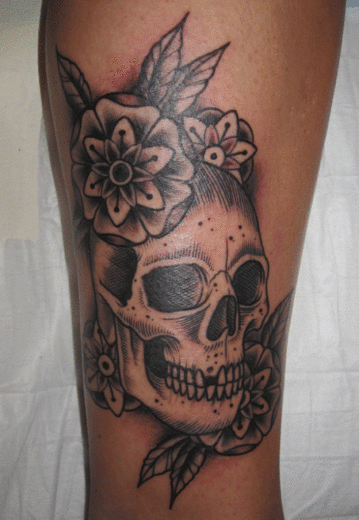 Skull And Mandala Tattoo-TB158