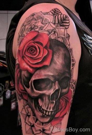 Skull And Rose Tattoo-TB1087
