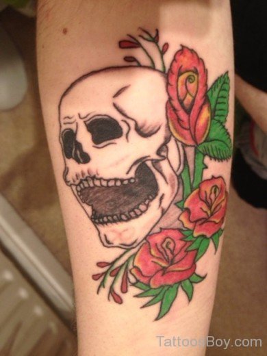 Skull And Roses Tattoo-TB157