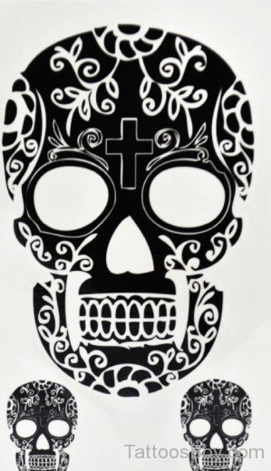 Skull Tattoo Design 4-TB1225