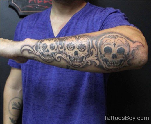 Skull Tattoo Design On Arm-Tb1131