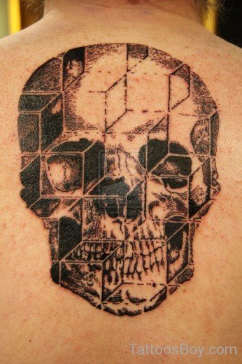 Skull Tattoo Design On Back-TB1226
