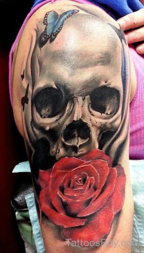 Skull Tattoo Design On Shoulder-TB160