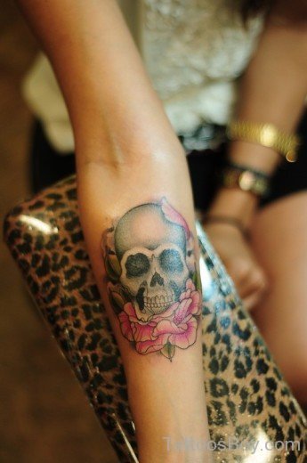 Skull Tattoo On Arm-TB163