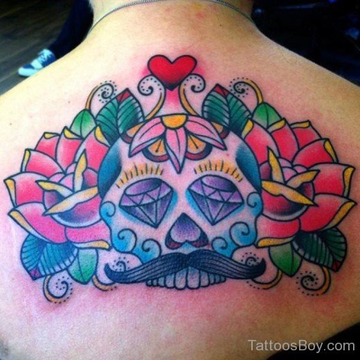 Skull Tattoo On Back-TB1134