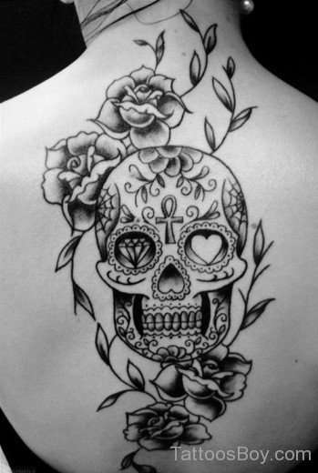 Skull Tattoo On Back-TB165