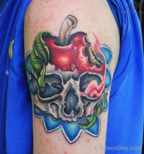 Skull Tattoo On Shoulder-TB1239