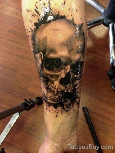 Skull Tattoo On Wrist-TB1238