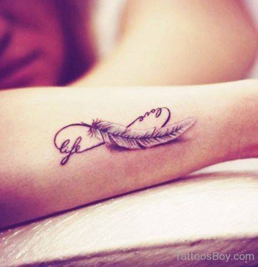 Small Feather Tattoo-AWl1086