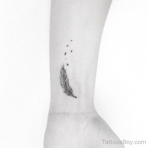 Small Feather Tattoo On Wrist-TB1091