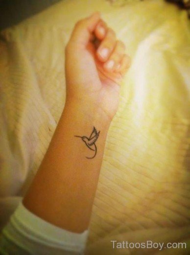 Small Hummingbird Tattoo On Wrist-TB1148