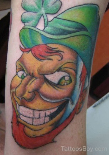 Smiling Leprechaun Tattoo-TB12109