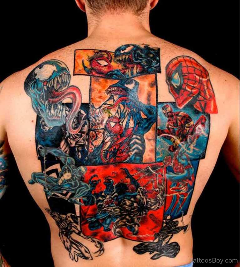 Spiderman Tattoo On Back | Tattoo Designs, Tattoo Pictures