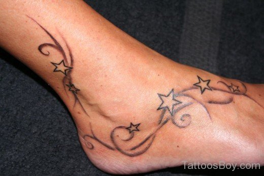 Star Tattoo Design On Ankle-Tb136