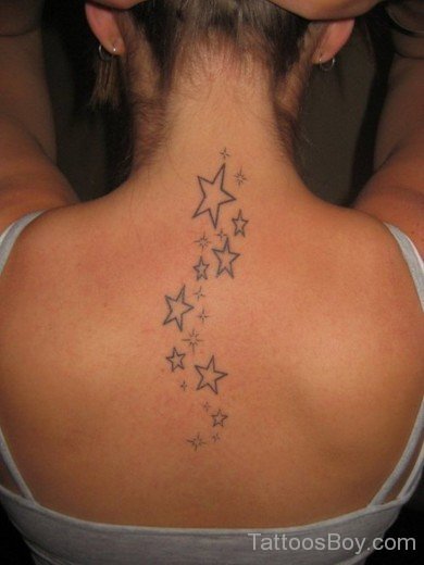 Star Tattoo On Back-Tb142