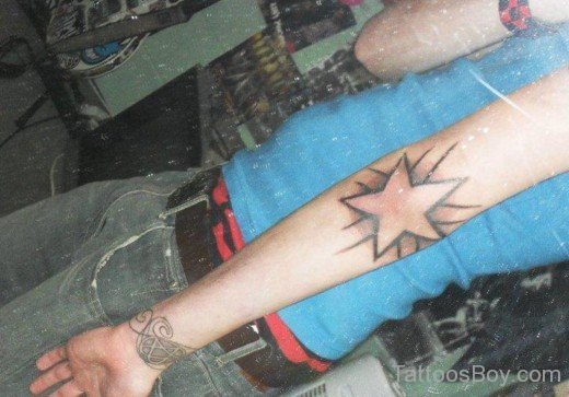 Star Tattoo On Elbow-TB1091
