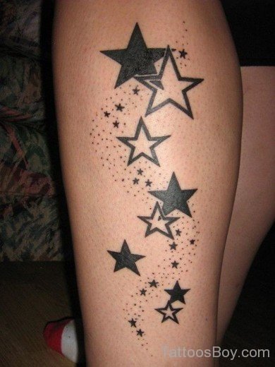 Star Tattoo On Thigh-Tb149