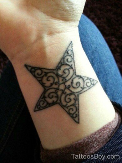 Star Tattoo On Wrist-Tb152