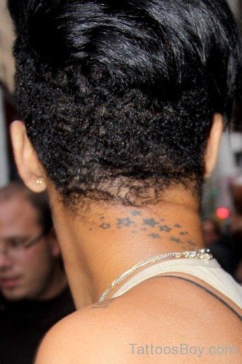 Stars Tattoo On Nape-TB141