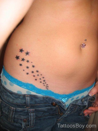 Stars Tattoo On Waist-TB1091
