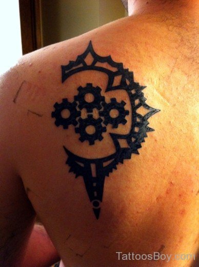 Steampunk Tattoo On Back-TB1093