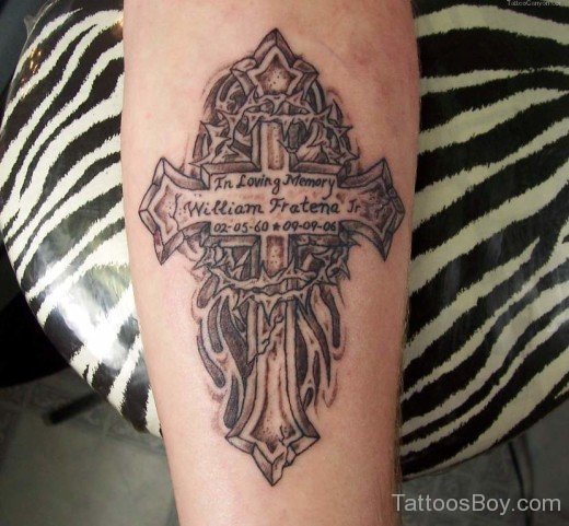 Stylish Cross Tattoo-TB1120