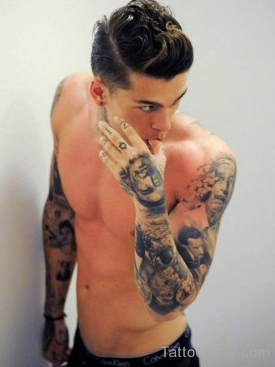 Stylish Full Sleeve Tattoo-TB1082