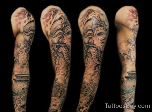 Stylish Full Sleeve Tattoo-TB1089