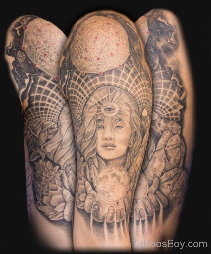 Stylish Half Sleeve Tattoo-TB137