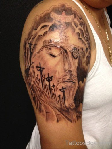 Stylish  Jesus Tattoo-TB154