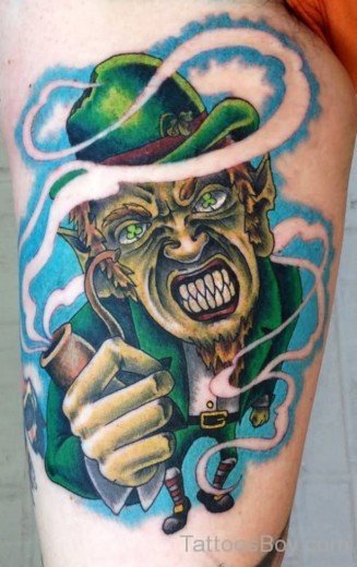 Styllish Leprechaun Tattoo-TB12110