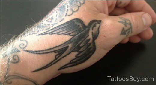 Swalow Tattoo On Hand-TB1085