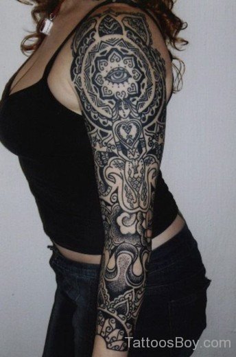 Tibetan Tattoo On Full Sleeve-TB135