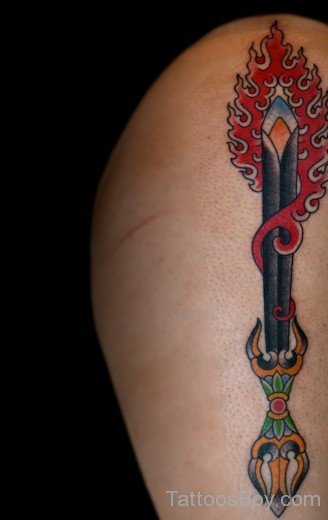 Tibetan Vajra Sword Tattoo-TB142